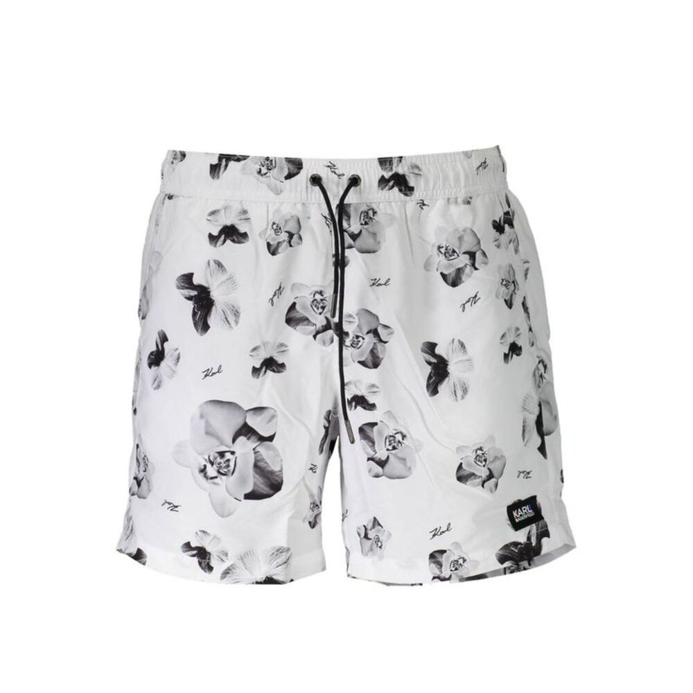 Karl Lagerfeld Bianco Polyester Men's Swim Men's Boxer
